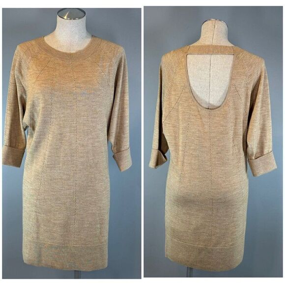 Club Monaco Wool Sweater Dress in Tan Size XS - Picture 1 of 5